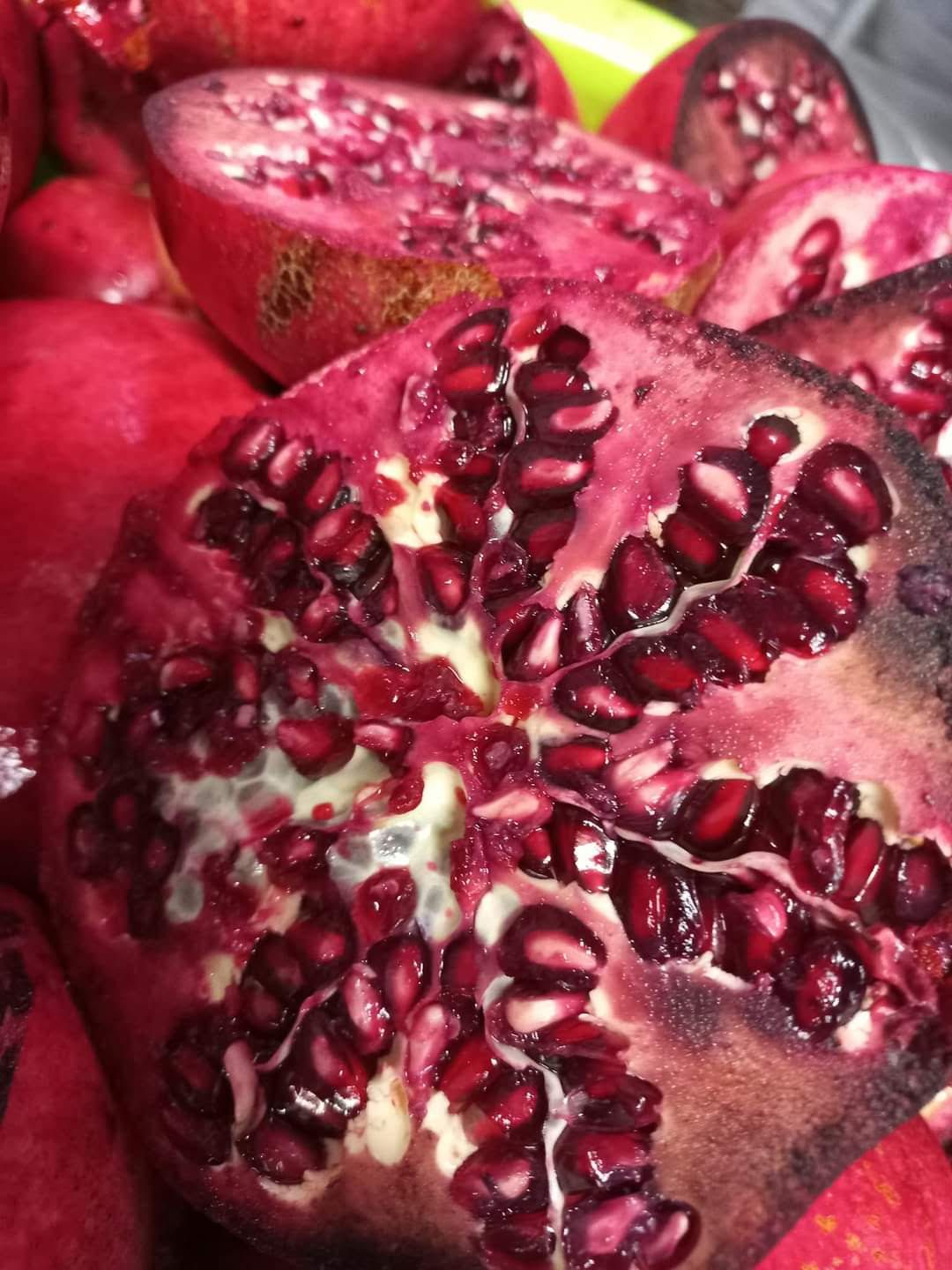 pomegranate cut